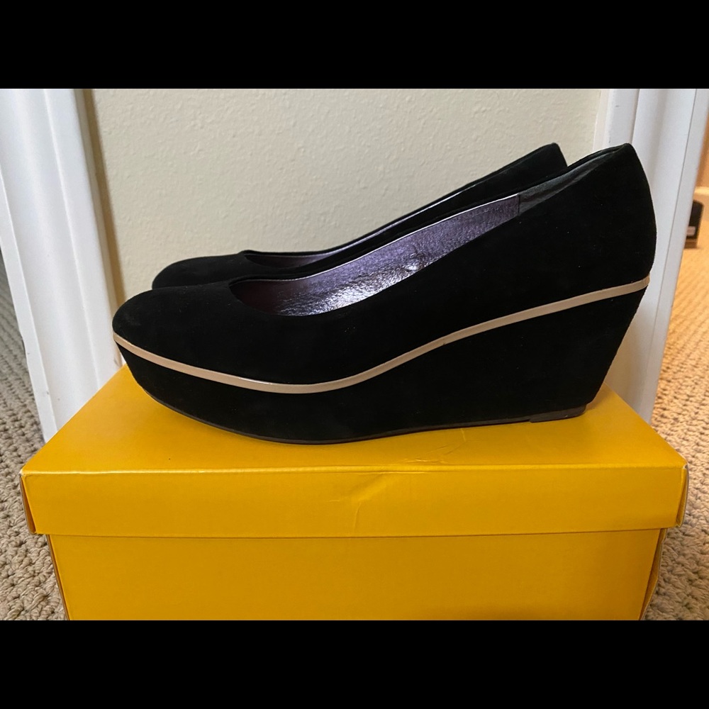 Pilcro and the Letterpress Suede Platforms